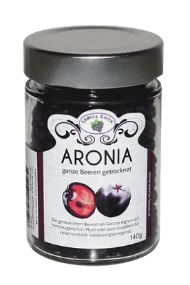 Show details for Bio Aroniabeeren getrocknet im Glas 140g Picture of Bio Aroniabeeren getrocknet im Glas 140g