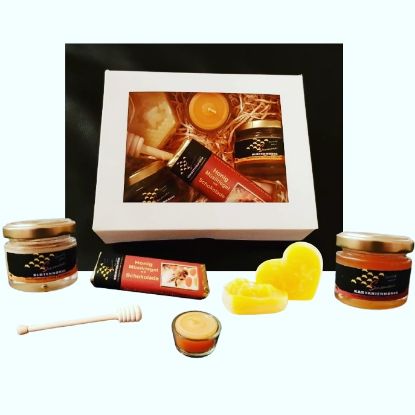 Zeige Details für Geschenkskarton mit Allerlei von der Biene Bild von Geschenkskarton mit Allerlei von der Biene