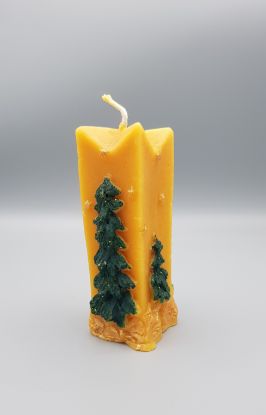 Zeige Details für Kerze mit Christbaum aus Bienenwachs 229g Bild von Kerze mit Christbaum aus Bienenwachs 229g