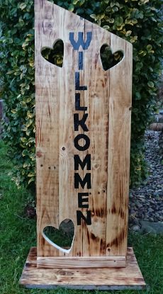 Zeige Details für Willkommensstäner (Altholzoptik 110cm) Bild von Willkommensstäner (Altholzoptik 110cm)