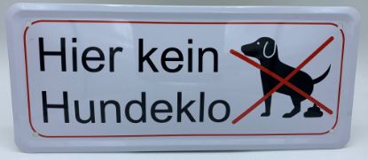 Zeige Details für Blechschild Hier kein Hundeklo Bild von Blechschild Hier kein Hundeklo
