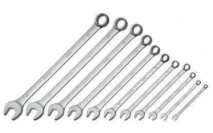 Zeige Details für Ringmaulschlüssel-Satz lange Ausführung DIN 3113 11-teilig (SW 8-32 mm) Bild von Ringmaulschlüssel-Satz lange Ausführung DIN 3113 11-teilig (SW 8-32 mm)