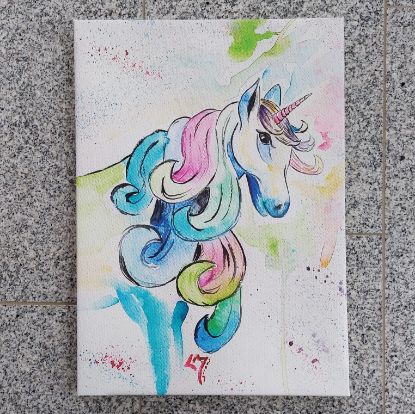 Zeige Details für Einhorn des inneren Kindes - Leinwanddruck Bild von Einhorn des inneren Kindes - Leinwanddruck