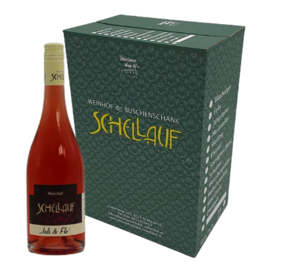 Show details for Rosé Frizzante Juli & Flo - 0,75l - 6er Weinkarton Picture of Rosé Frizzante Juli & Flo - 0,75l - 6er Weinkarton
