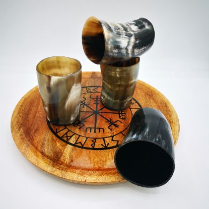 Zeige Details für Trinkbecher aus orginal Rinderhorn 110 bis 130 ml Bild von Trinkbecher aus orginal Rinderhorn 110 bis 130 ml
