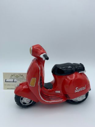 Zeige Details für Sparkasse Motorroller rot Vespa-Style Bild von Sparkasse Motorroller rot Vespa-Style