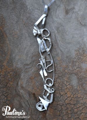 Zeige Details für Recycling-Kettenanhänger Schnörkel Silber Bild von Recycling-Kettenanhänger Schnörkel Silber