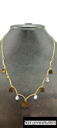 Zeige Details für Edelstahlkette in Gold mit Kleeblatt Bild von Edelstahlkette in Gold mit Kleeblatt