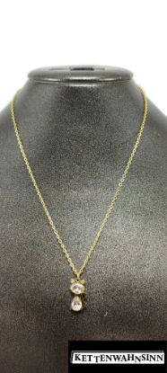 Zeige Details für Edelstahlkette in Gold mit Katze Bild von Edelstahlkette in Gold mit Katze