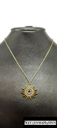 Show details for Edelstahlkette in Gold mit Sonne Picture of Edelstahlkette in Gold mit Sonne