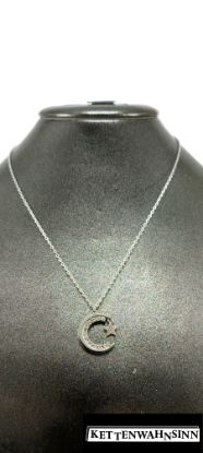 Zeige Details für Edelstahlkette in Silber mit Mond mit Stern Bild von Edelstahlkette in Silber mit Mond mit Stern