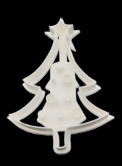 Bild von Christbaum mit Kugeln Keksausstecher