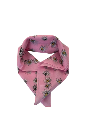 Show details for Baumwolltuch mit Edelweiß - Rosa Picture of Baumwolltuch mit Edelweiß - Rosa