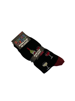 Zeige Details für Socken - Socks 4 Fun - More Fun In Life!!! - Schwarz mit Rotweinflasche und Rotweinglasmotiv Bild von Socken - Socks 4 Fun - More Fun In Life!!! - Schwarz mit Rotweinflasche und Rotweinglasmotiv