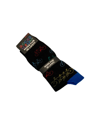 Zeige Details für Socken - Socks 4 Fun - More Fun In Life!!! - Schwarz mit Radmotiv Bild von Socken - Socks 4 Fun - More Fun In Life!!! - Schwarz mit Radmotiv