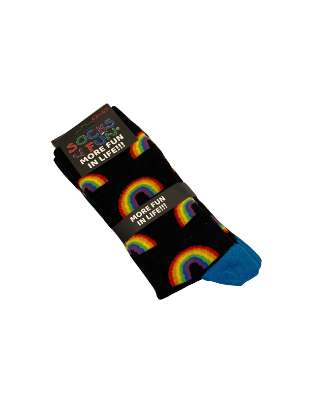 Zeige Details für Socken - Socks 4 Fun - More Fun In Life!!! - Schwarz mit Regenbogenmotiv Bild von Socken - Socks 4 Fun - More Fun In Life!!! - Schwarz mit Regenbogenmotiv