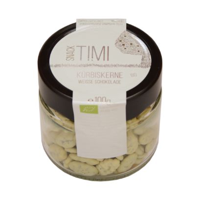 Show details for BIO Kürbiskerne weiße Schokolade 100g Picture of BIO Kürbiskerne weiße Schokolade 100g