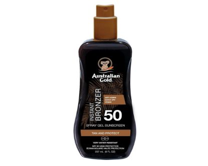 Show details for Australian Gold Spray Gel SPF 50 mit Bronzer Picture of Australian Gold Spray Gel SPF 50 mit Bronzer