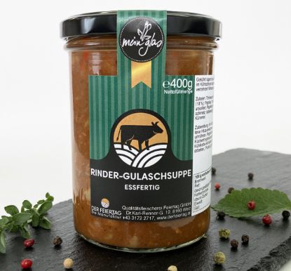 Zeige Details für mein Glas - Rinder-Gulaschsuppe essfertig 400g - Vorbestellung bis Donnerstag 11:00 Uhr Bild von mein Glas - Rinder-Gulaschsuppe essfertig 400g - Vorbestellung bis Donnerstag 11:00 Uhr