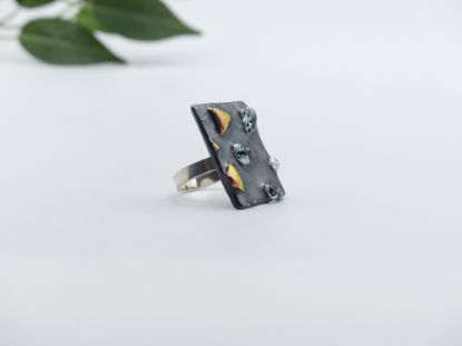 Zeige Details für Ring - Kollektion "Mosaik" - grau Bild von Ring - Kollektion "Mosaik" - grau