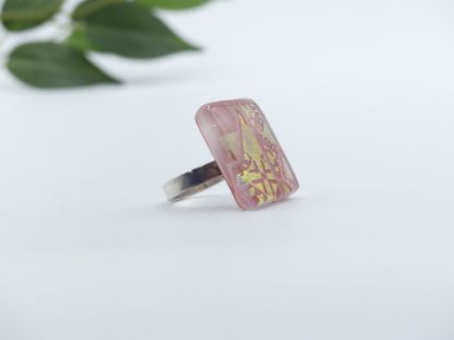 Zeige Details für Ring - Kollektion "Mosaik" - rosa Bild von Ring - Kollektion "Mosaik" - rosa