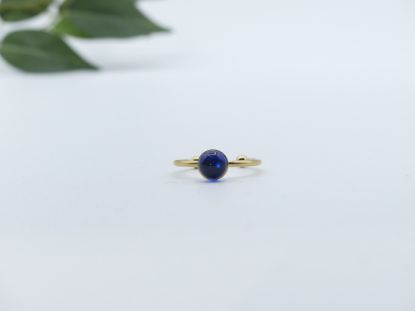 Zeige Details für Ring - Kollektion "Eingefasster Glanz" - blau Bild von Ring - Kollektion "Eingefasster Glanz" - blau