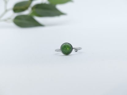Zeige Details für Ring - Kollektion "Eingefasster Glanz" - grün Bild von Ring - Kollektion "Eingefasster Glanz" - grün