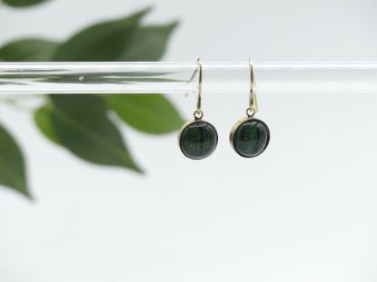 Zeige Details für Ohrringe - Kollektion "Eingefasster Glanz" - grün Bild von Ohrringe - Kollektion "Eingefasster Glanz" - grün