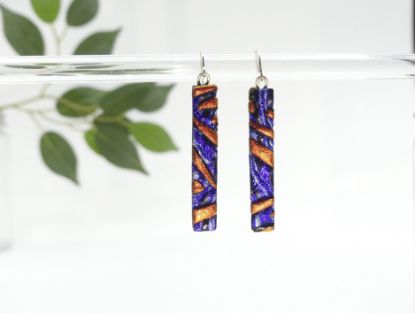 Zeige Details für Ohrringe - Kollektion "Mosaik" - blau/violett/orange Bild von Ohrringe - Kollektion "Mosaik" - blau/violett/orange