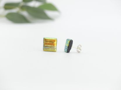 Zeige Details für Ohrstecker - Kollektion "Mosaik" - orange/gelb Bild von Ohrstecker - Kollektion "Mosaik" - orange/gelb