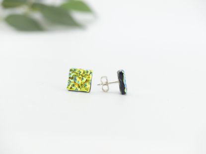 Zeige Details für Ohrstecker - Kollektion "Mosaik" - gelb/grün/blau Bild von Ohrstecker - Kollektion "Mosaik" - gelb/grün/blau