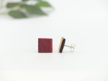 Zeige Details für Ohrstecker - Kollektion "Mosaik" - rot Bild von Ohrstecker - Kollektion "Mosaik" - rot