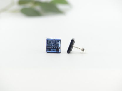 Zeige Details für Ohrstecker - Kollektion "Mosaik" - blau Bild von Ohrstecker - Kollektion "Mosaik" - blau