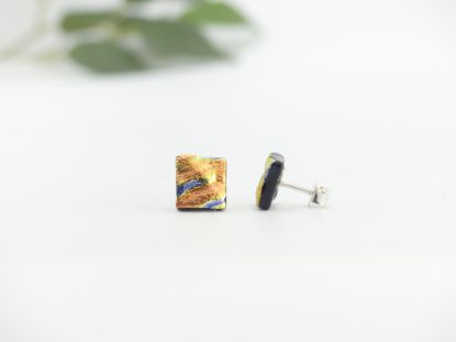 Zeige Details für Ohrstecker - Kollektion "Mosaik" - orange/gelb Bild von Ohrstecker - Kollektion "Mosaik" - orange/gelb