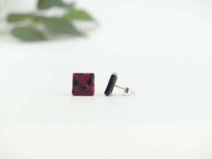 Zeige Details für Ohrstecker - Kollektion "Mosaik" - rot Bild von Ohrstecker - Kollektion "Mosaik" - rot