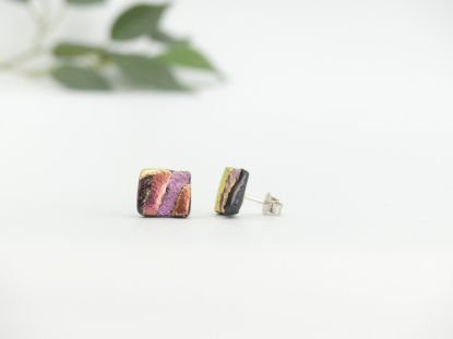 Zeige Details für Ohrstecker - Kollektion "Mosaik" - rosa Bild von Ohrstecker - Kollektion "Mosaik" - rosa