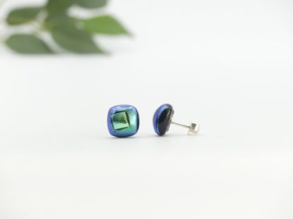 Zeige Details für Ohrstecker - Kollektion "Mosaik" - grün/blau Bild von Ohrstecker - Kollektion "Mosaik" - grün/blau