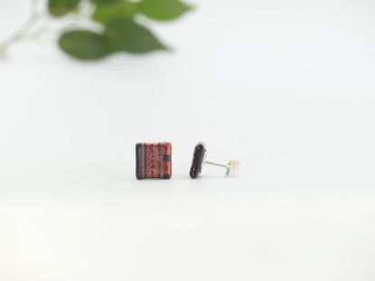 Zeige Details für Ohrstecker - Kollektion "Mosaik" - rot Bild von Ohrstecker - Kollektion "Mosaik" - rot