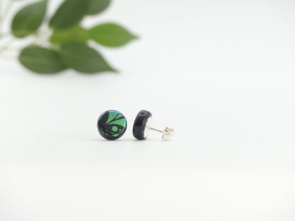Zeige Details für Ohrstecker - Kollektion "Mosaik" - schwarz/grün Bild von Ohrstecker - Kollektion "Mosaik" - schwarz/grün