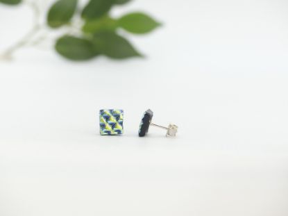 Zeige Details für Ohrstecker - Kollektion "Mosaik" - grün/blau Bild von Ohrstecker - Kollektion "Mosaik" - grün/blau