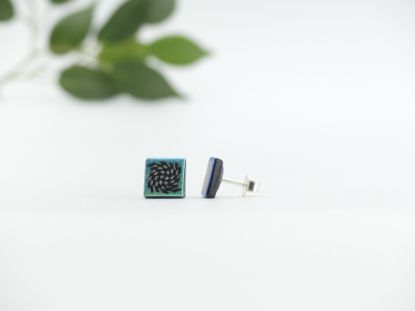 Zeige Details für Ohrstecker - Kollektion "Mosaik" - türkis Bild von Ohrstecker - Kollektion "Mosaik" - türkis