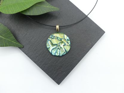 Zeige Details für Glasanhänger - Kollektion "Mosaik" - gelb/grün/blau Bild von Glasanhänger - Kollektion "Mosaik" - gelb/grün/blau
