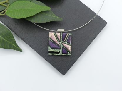 Zeige Details für Glasanhänger - Kollektion "Mosaik" - violett/rosa/gold Bild von Glasanhänger - Kollektion "Mosaik" - violett/rosa/gold