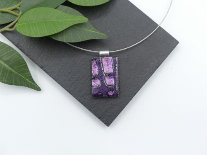 Zeige Details für Glasanhänger - Kollektion "Mosaik" - lila/violett Bild von Glasanhänger - Kollektion "Mosaik" - lila/violett