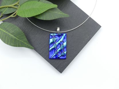 Zeige Details für Glasanhänger - Kollektion "Mosaik" - blau Bild von Glasanhänger - Kollektion "Mosaik" - blau