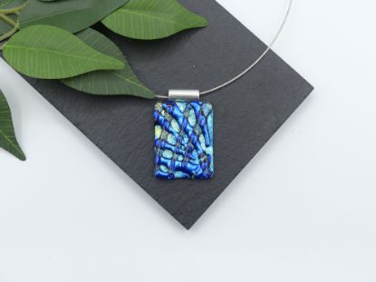 Zeige Details für Glasanhänger - Kollektion "Mosaik" - blau Bild von Glasanhänger - Kollektion "Mosaik" - blau