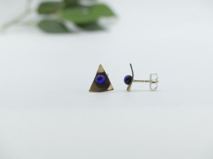 Show details for Ohrstecker - Kollektion "Stellar" - gold/blau Picture of Ohrstecker - Kollektion "Stellar" - gold/blau