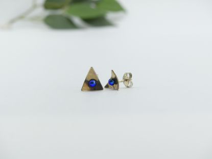 Show details for Ohrstecker - Kollektion "Stellar" - gold/blau Picture of Ohrstecker - Kollektion "Stellar" - gold/blau