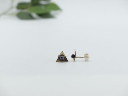 Show details for Ohrstecker - Kollektion "Stellar" - gold/violett Picture of Ohrstecker - Kollektion "Stellar" - gold/violett
