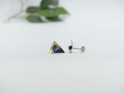 Show details for Ohrstecker - Kollektion "Stellar" - gold/blau Picture of Ohrstecker - Kollektion "Stellar" - gold/blau